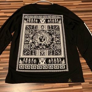 Long sleeved black shirt with design